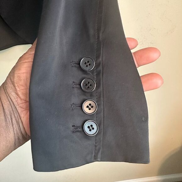 Theory Black Sateen Women’s Tuxedo Blazer 4 - Picture 4 of 8